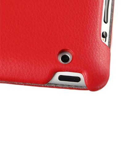 Invision® iPad 2 iPad 3 und iPad 4 Intelligente Hülle – Tolles Design – Magnetische Aufweck/Schlaf-Funktion – Hochwertiges PU-Leder (iPad 2 3 4 / Rot) - 9