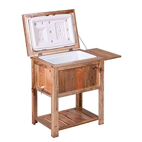 Preisvergleich Produktbild Monolith Kühlbox Holz 50 Liter