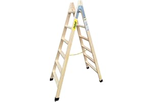 ESCALERAS CLIMENT CB Escalera Plegable de 6 peldaños Plabell Madera 164 x 31/55 cm