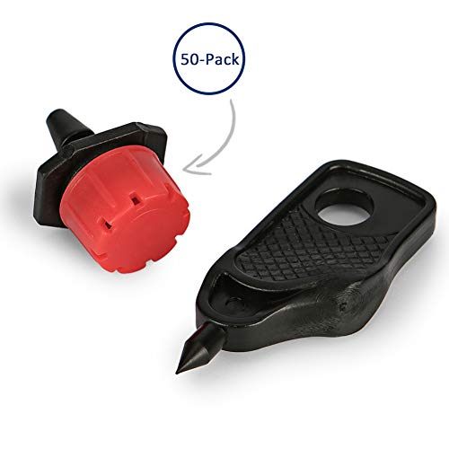 Preisvergleich Produktbild Cara Verstellbare Bewässerungsregner, Tropfregner Strahler Tropfsystem Kombination inklusive Universal-Zapfenverbinder Puncher