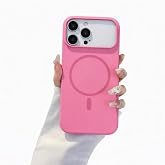 حافظة سيليكون فاخرة مع سطح داخلي مخملي متوافقة مع Coverzone iPhone 17 Pro Max نبض مساعد للشحن اللاسلكي متوافق مع MagSafe