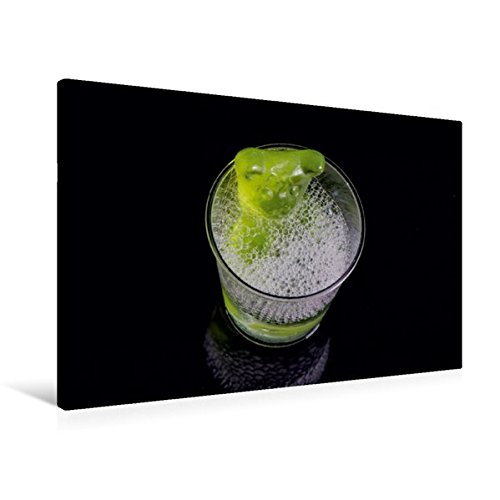 Premium Textil-Leinwand 90 cm x 60 cm quer, Gummibären beim Baden | Wandbild, Bild auf Keilrahmen, Fertigbild auf echter Leinwand, Leinwanddruck (CALVENDO Spass)