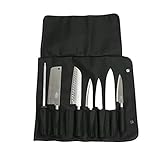 Qees - Sac à couteaux avec 8 emplacements, robuste et durable, pochette de rangement pour les sous-chefs, cuisiniers, étudiants en cuisine