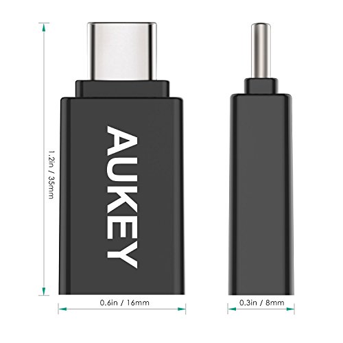 AUKEY USB C Adapter auf USB 3.0 A für Type C Geräte inklusive dem MacBook Pro 2016 , Google Chromebook Pixel , Samsung S8 / S8+ , Nokia N1 Tablet usw. - 6