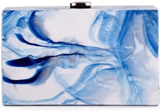 FZHLY Chinese Wind Ink Pattern Messenger Shoulder Bag,Blue