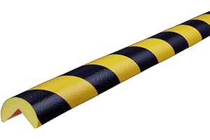 DANCOP Knuffi 10020 Polyurethan-Schaum Eckschutzprofil, Typ A, gelb/schwarz, 5 m Länge
