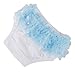 Baby Girl's Cotton Ruffle Panties Bloomers Diaper Cover for 0-2 Yds (White)
