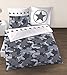 Produktbild Camouflage Bettwäsche Renforce Baumwolle · Sterne & Camo · Tarnlook grau, Silber, anthrazit ·1 Kissenbezug 80x80 + 1 Bettbezug 135x200 cm