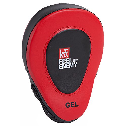 KRF Feel The Enemy Makiwara Mano Gel & Airmesh Stemma, Unisex Adulto, Rosso/Nero, 28 x 19 x 5 cm