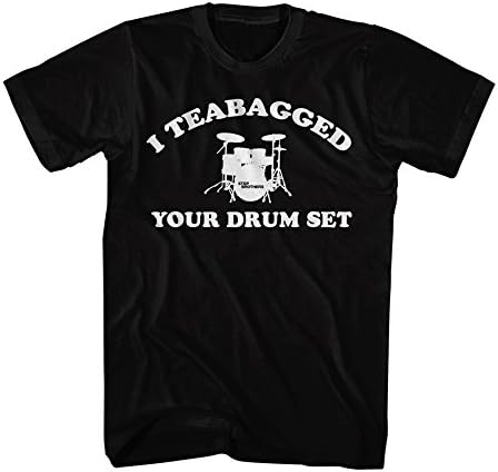 Step Brothers I Teabagged Your Drum Set Black T-shirt (Adult Medium)