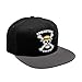 Produktbild One Piece Snapback Cap Skull - Grau/Schwarz, Bestickt, 85% Polyacryl, 15% Baumwolle.