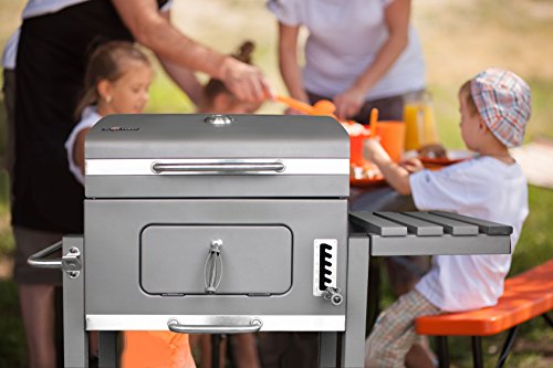 Krollmann Holzkohlegrill BBQ – mit Trolley inkl. 2er Set Grillzange - 8