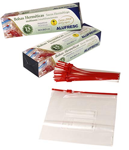 Alufresc 15 Estuches De 15 Bolsas Herméticas Cierre Ziper
