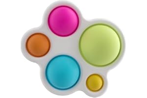 Yakiki - Juguete sensorial simple para bebés, juguete de fidget simple Fossette, juguete de desarrollo del cerebro del bebé, silicona, juguete de la primera infancia a partir de 10 meses (Baby Toy)