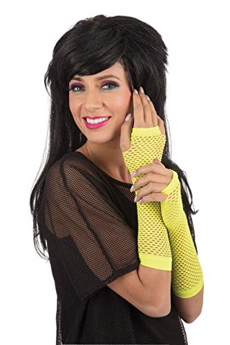 Preisvergleich Produktbild Bristol Novelty BA3319 Handschuhe, fingerlos, Netz, Gelb