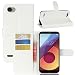 Produktbild LG Q6 Case,LG Q6 Case,Protective Skin Premium PU Leather Wallet Snap Case Protective Skin Protective Skin Flip Cover for LG Q6 White
