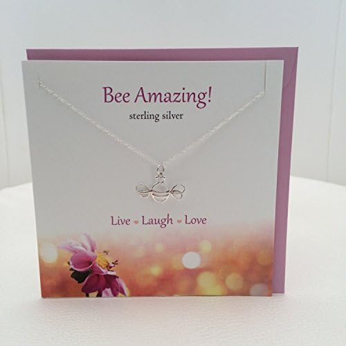 Bee Amazing Sterling Silver Pendant (Live-Laugh-Love) With Card Presented By Sterling Effectz