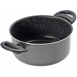 Alluflon Tradition Italie Casserole, aluminium, Noir, 22 cm