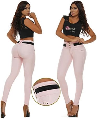 The Authentic!! 100% Made In Colombian Pink Jeasn For Woman Push Up / Fit Your Shape? Skinny Jeans Push Up/ Wonder