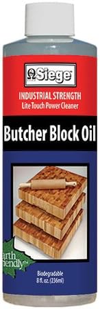 Siege Butcher Block Oil Cutting Board Salad Bowl Wood Food Safe 8oz clean