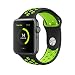 Produktbild EloBeth For Apple Watch Armband Series 1 Series 2- Sport Smart Watch Silikon Strap Replacement Wrist Band Uhrenarmband Ersatzband Bügel für Apple iWatch/Apple Watch Nike+ (42mm, Schwarz/Grün)