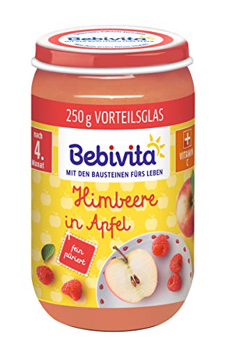 Bebivita Früchte Himbeere in Apfel, 6er Pack (6 x 250 g)
