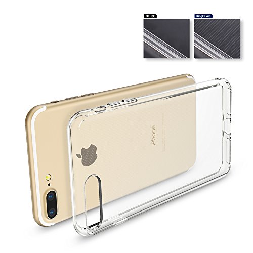 iPhone 7 Plus / iPhone 8 Plus Case, Ringke [AIR] Weightless as Air, Extreme Lightweight Ultra-Thin Transparent Soft Flexible TPU Scratch Resistant Protective Cover for Apple iPhone 7 Plus - Crystal View