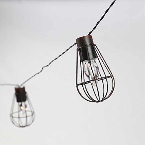Design Metall Lichterkette, kupferfarben, solarbetrieben mit warmweißen LEDs, 2,8m, von Festive Lights - 6