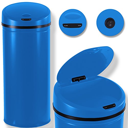 Kesser® Sensor Mülleimer ✓ Automatik ✓ Abfalleimer ✓ Abfall | EDELSTAHL | Farbe: Blau | Größe: 50 L - 2