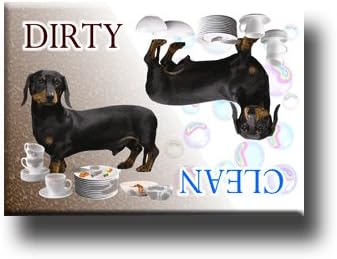 Dachshund Clean Dirty Dishwasher Magnet No 2