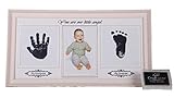 Avighna New Born Baby Girl Photo Frame for Capturing Hand and Foot Prints of The Baby. (Pink)