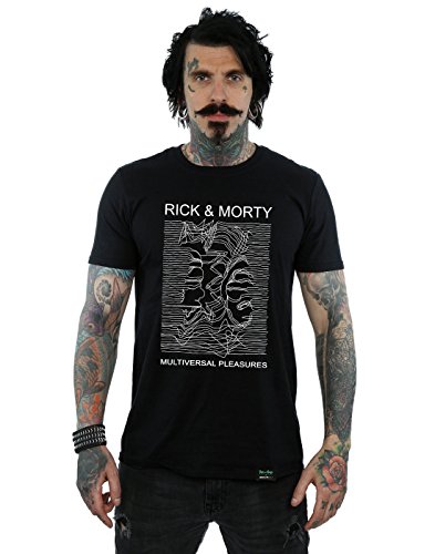 Absolute Cult Rick and Morty Homme Multiversal Pleasures T-Shirt Noir Medium