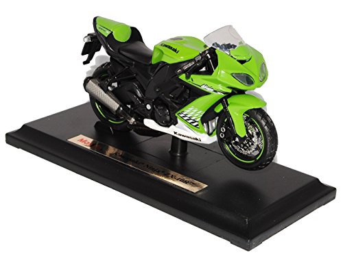 Kawasaki Ninja ZX-10R Grün Weiss Ab 2004 1/18 Maisto Modell Motorrad mit oder ohne individiuellem Wunschkennzeichen