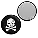 Distressed Skull and Crossbones - 77mm Round Compact Mirror