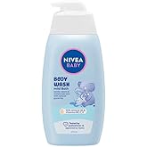 NIVEA Baby Bebek Sa&ccedil; Ve V&uuml;cut Şampuanı 500 ml, G&ouml;z Yakmayan Form&uuml;l, Badem S&uuml;t&uuml;, C&amp;E Vitamini, Hassas Cilt
