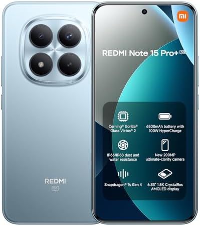 Redmi Note 15 Pro+ 5G 8+256 Glacier Blue (No power adapter included)