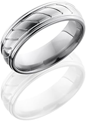 Titanium, Cable Style Satin Polished Wedding Band (sz T)