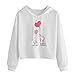 Produktbild Damen Hoodie Pullover Btruely Frau Herbst Mädchen Gedruckt Sweatshirt Casual Tops (XL, Weiß)