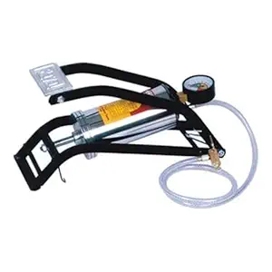 Urban Tee Air Foot Pump Steel Chrome Plated Body Use for Car or Motorbike or Bicycle Tyre Air Filling