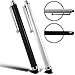 Price comparison product image Digi Pig Pair of Black and White Touch Screen Stylus Pens (rubber tipped) for the Xiaomi Mi Pad 4 Plus
