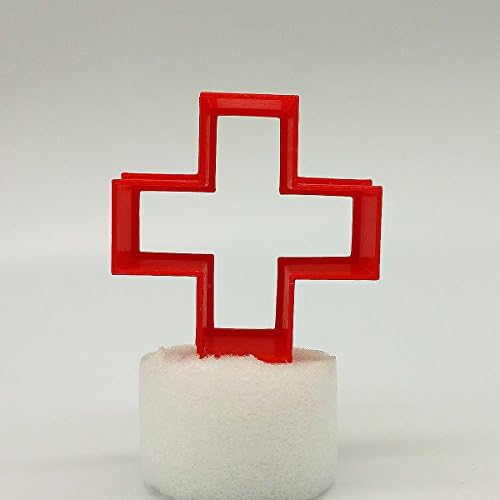Red Cross Cookie Cutter, 2″/3″/4″/5″ Size,1″ Deep (3)