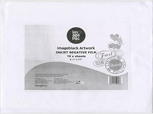 Imagepac Artwork Ink Jet Negative Film 8.5'X11' 10/Pkg