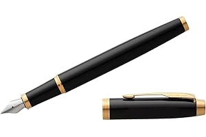 NEWELL BRANDS Parker IM Matte Black Fountain Pen with Fine Nib and Gold Features