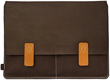 VORYA 13 inch MacBook Air | MacBook Pro | iPad Pro | Premium Espresso Brown Genuine Natural Leather Protective Sleeve Case Bag Cover Portfolio