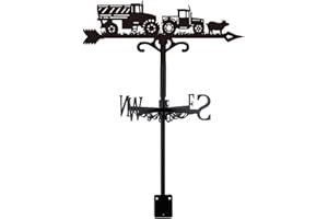 SUPERDANT Banderuola Segnavento per Camion Agricoli Banderuola In Metallo per Trattori Camion e Maiali Segnavento da Tetto per Capannoni Indicatore di Direzione Del Vento