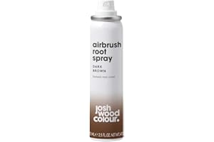 JOSH WOOD COLOUR Josh Wood Airbrush (Dark Brown) - Root Spray Covers Easily and Quickly Grey Roots - Instant Coverage - Lasts up to 1 wash - Vegan-friendly (75ml)