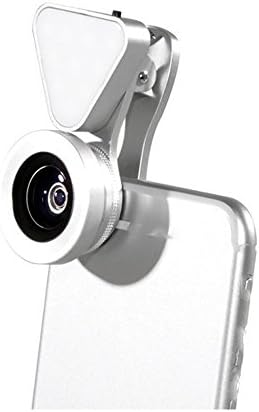 LIEQI LQ-035 Phone Lens 3 in 1 Led Flash lights with Wide Angle+15X Macro Lens 3 Levels light kit for iPhone 7 6 iPad Huwawei Xiaomi (Silver)