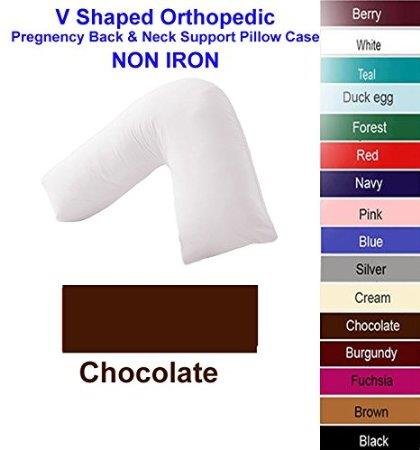 EDS ? en Forme de V orthopédique de Grossesse Support Oreiller avec Gratuit Taie d'oreiller 17 Couleurs au Choix