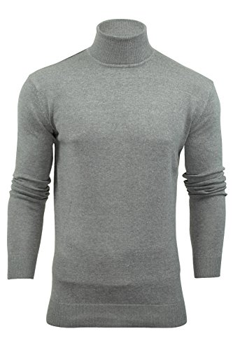 Mens Roll Neck Jumper - 100% Cotton - Long Sleeved