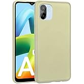 Spia Xiaomi Redmi A1 Kılıf Gold Premier Silikon Orijinal Esnek İnce Geliştirilmiş Dayanıklı Darbe Karşıtı Yeni Nesil Tasarım 